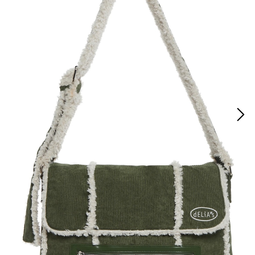 dELiA*s Olive Green and Cream Shoulder Bag